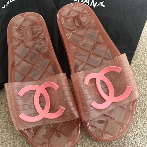 chanel clear slides price|chanel jelly pool slides.